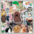 50PCS Factory Wholesale Cheap Cute Personality Animal Patterns Fun Rabbit Stickers Phone case Bicycle Flat Album Stickers