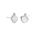 Wish Jewelry French Elegant Style Leaf Shape Sterling Silver Earrings No Tarnish Delicate S925 Pearl Shell Earrings Jewelry