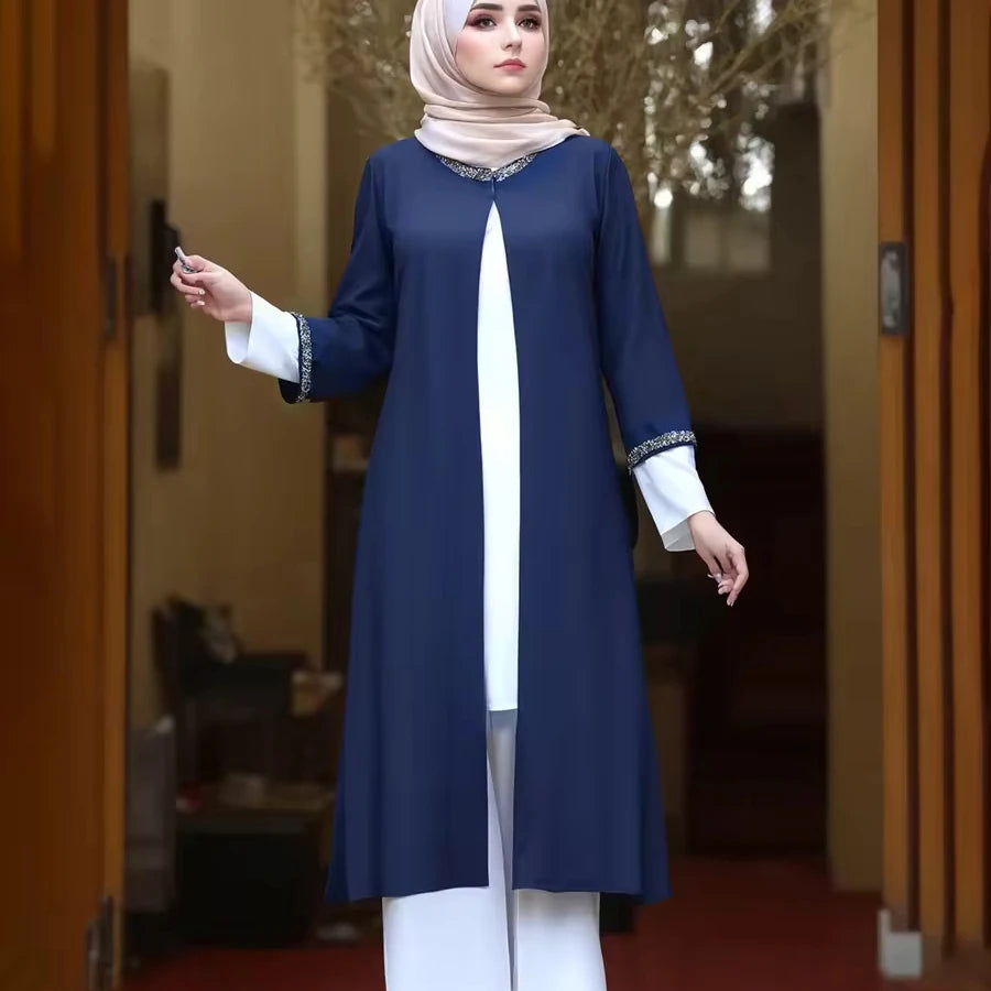S-XL Muslim Medium Length Outerwear Southeast Asian Clothing Sunscreen Middle East  Outerwear Robe Abaya