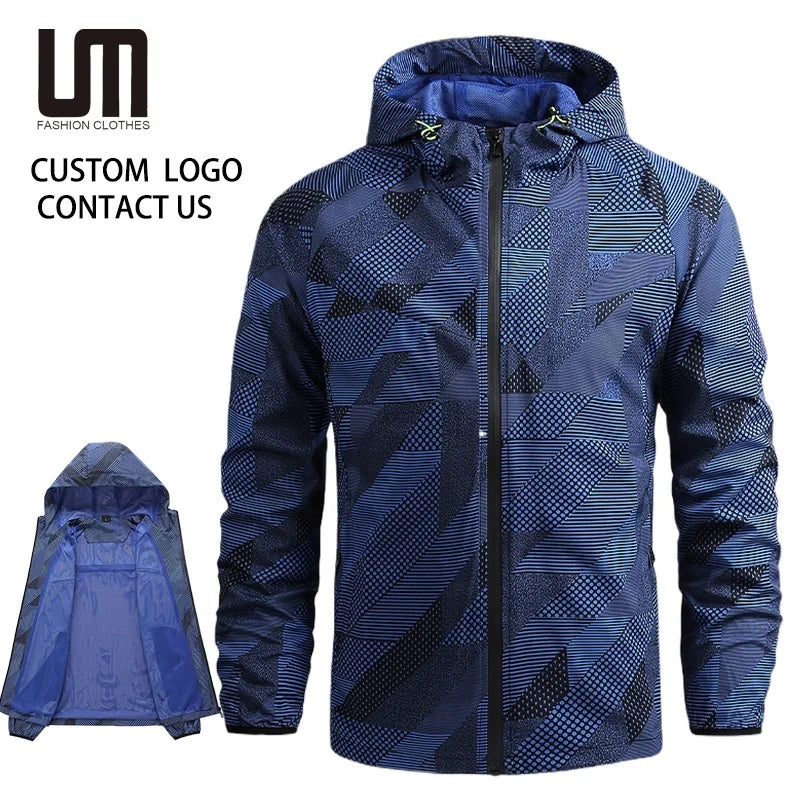 Clearance Sales Men's Spring/Autumn Jacket - UV Hooded Outerwear (Casual Thin Zipper Windbreaker for Outdoor Sports)