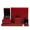 Wholesale Customizable Square Simple Portable Ring Pendant Bracelet Necklace Box High Grade Leather Paper Snap Closure Jewelry