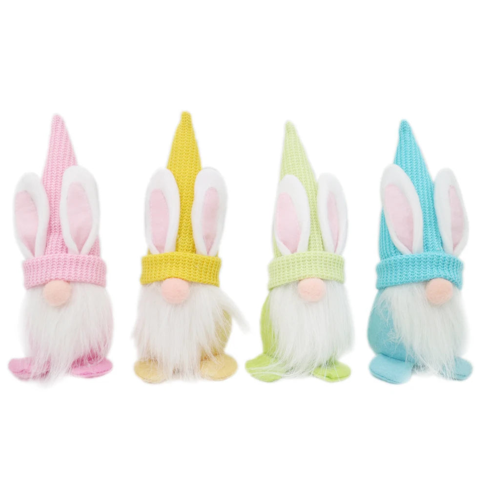 Wholesale KIHA Craft Handmade Bunny Toys Easter Bunny Gnome Ornament Cloth Easter Elf Doll Decorations Plush Easter Gnomes