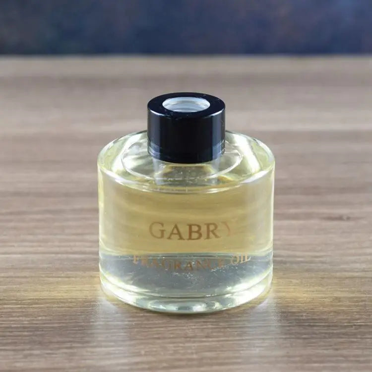 100ml Round Aroma Reed Diffuser Gift Luxury Home Perfume Essential Oil Diffuser Glass Bottle Wood Cap
