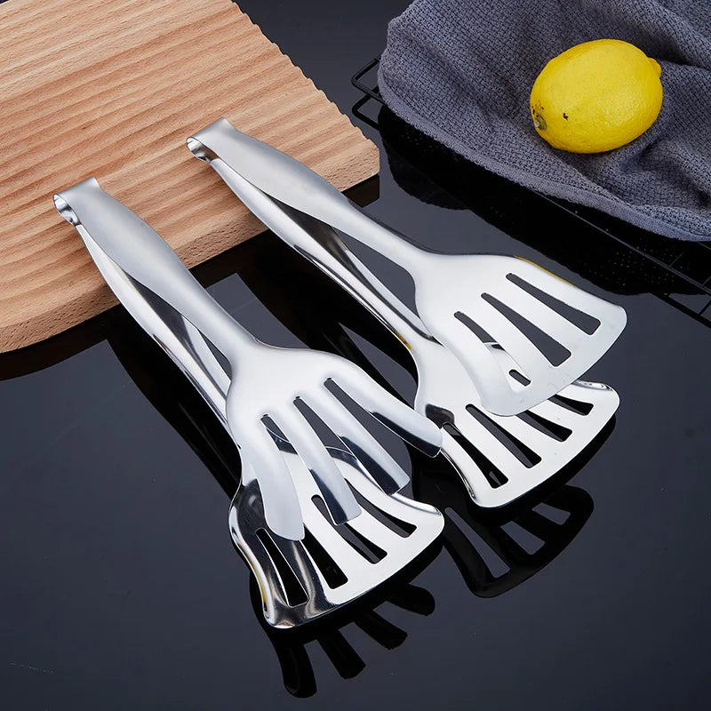 Wholesale Eco-Friendly Stainless Steel Spatula Tongs Extra Wide Turner and Fork for BBQ Grilling & Frying Dishwasher Safe