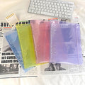 School Supplies A5 Binder File Folder Transparent Office Accessories Organizer Ring Binder File Folder for Sheet Protectors
