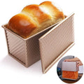 Low MOQ Food Grade Bakeware 450G Mould Baking Mold Nonstick Carbon Steel Pullman Loaf Pan Toast Box Bread Tins With Cover Lid MegaBDM