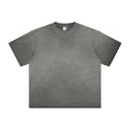Custom Logo 100% Heavy Cotton High Quality Streetwear Acid Wash T-Shirt Washed Vintage Crew Neck Boxy Fit Knitted Fabric