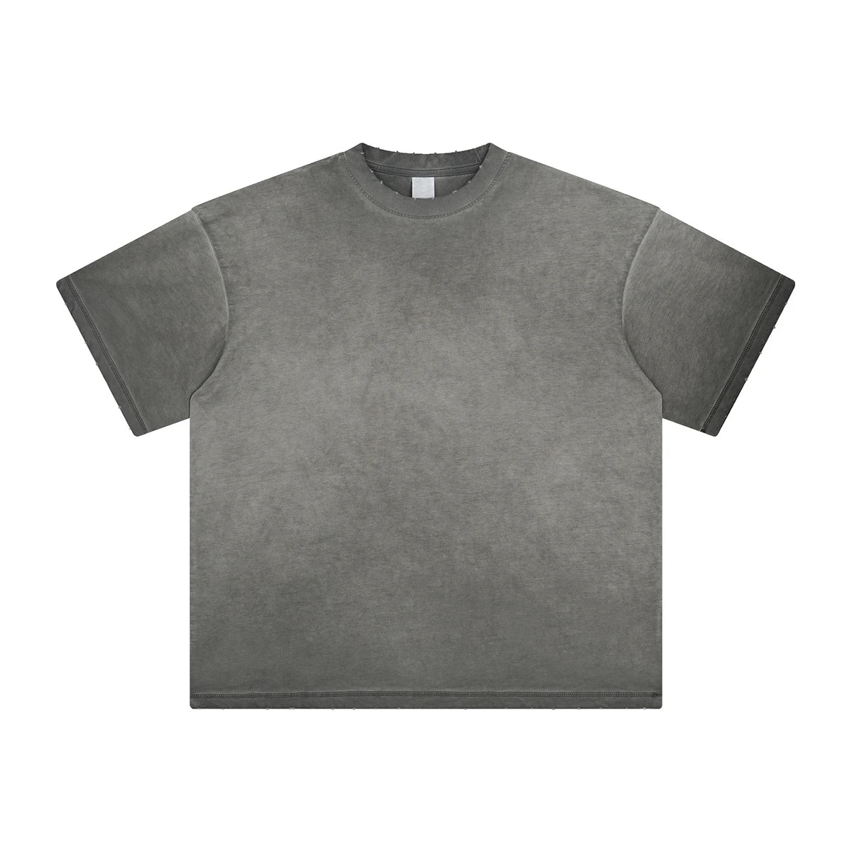 Custom Logo 100% Heavy Cotton High Quality Streetwear Acid Wash T-Shirt Washed Vintage Crew Neck Boxy Fit Knitted Fabric