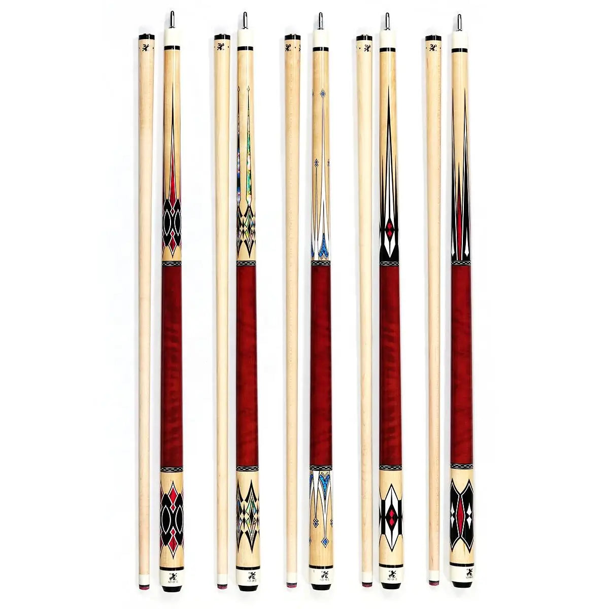 High Quality Uni-loc Joint Full Maple Wood 2pc 58 Inch 11mm/13mm Tip Billiard Pool Cue Stick/taco for Sale MegaBDM