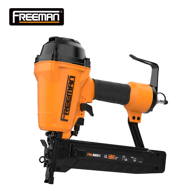 Freeman FMN851 16 Gauge 2 Inch Medium Duty Aluminum Alloy Upholstery Siding Air Staple Gun Pneumatic Crown Wood Frame OEM