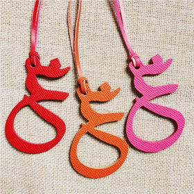 Luxury PU Leather Character Alphabet Arabic Letter Keychain Backpack Pendant Ladies Women Bag Charm Ornaments for Bags