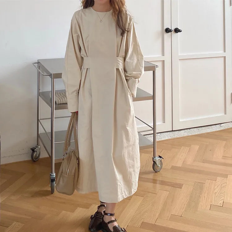 Wholesale 2026 Spring and Summer Korean Elegant Retro Temperament Women's Dress Casual Loose Lace Women's Dress