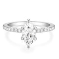 OAHLAN Fashion Jewelry 2CT Copper Ring Women Marquise Cut Cubic Zirconia Engagement Wedding Band CZ Promise Anniversary Party