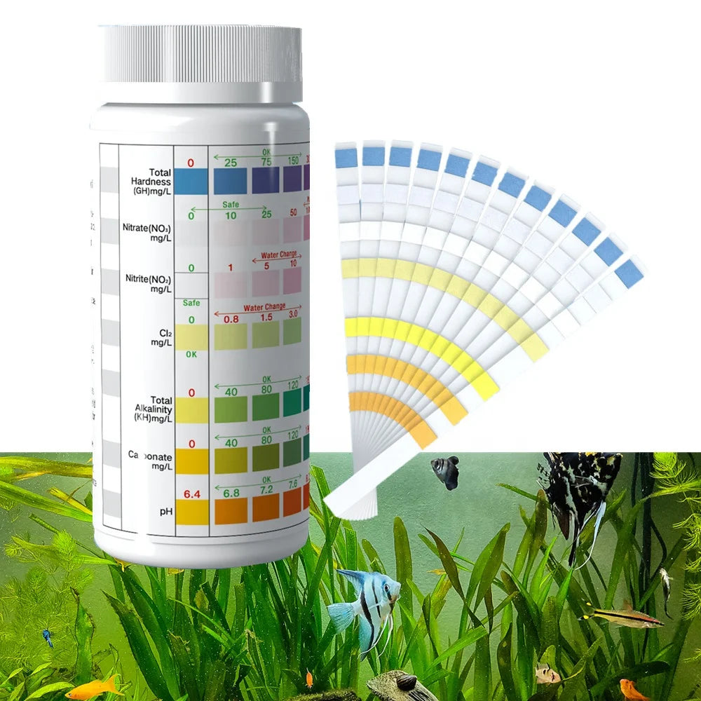 Hot Sale Aquarium Water test Kit Fish tank Pond test Strips Landscape Shrimp Farming 7way
