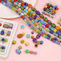 JC Crystal Wholesale 6/8/10mm Lampwork Glass Barrel Bead Customized Jewelry Diy Accessories Crystal Venetian Chevron Bead