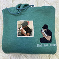 Personalized Spring Father's Day Gift Embroidered Portrait Sweatshirts Hoodies for Women Made of Flannel ODM Supply