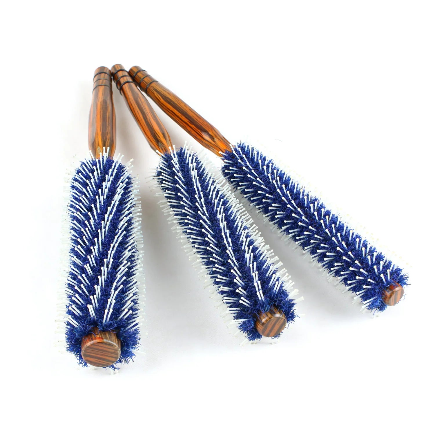 3 Size Straight Twill Nylon Paddle Rolling Brush Plastic Handle Barrel Ionic Hair Curling Brush Styling Tool