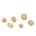 HOT Sale Gold Plated Brass Macroporous Beads Charms for Bracelet Necklace Making