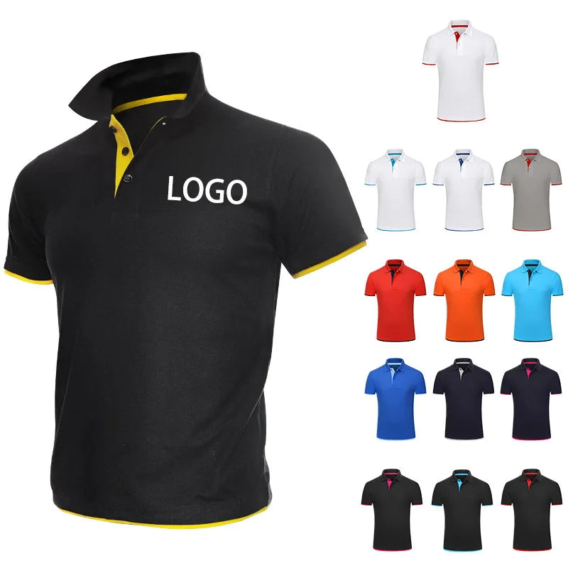 Fengway Custom Men's for Polo T-Shirts 100% Cotton Various Colors with Solid Style Embroidery Print Logo Casual Blank Design