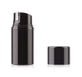 50ml RTS Black Push-on Snap-on PP Emulsion Split Cosmetic Airless Bottle