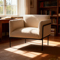 Luxury American Style Designer Single Sofa Relaxing Modern Armchair Boucle Upholstered Home Accent Chair for Living Room