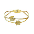 Minimalist Style Fine Stainless Steel Charm Butterfly Bracelet Bangle for Women Jewelry