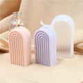 3D Arch Semicircle Acrylic Candle Silicone Moulds Stripe Door Shape Home Artist Decor Silicone Molds for Geometrical Candles