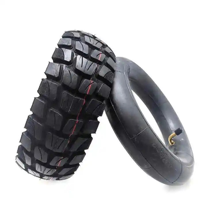Durable TUOVT 255X80 Off-Road Tire+10X3  Inner Tube With 90Â° Bent Valve for Joyor S8 Electric Scooter Tire