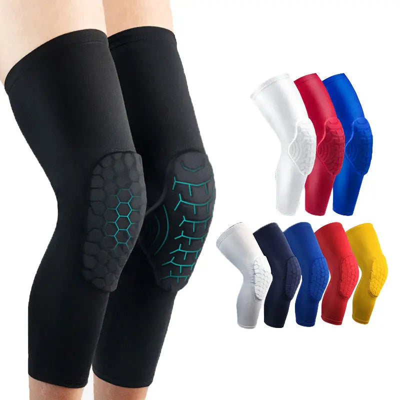 Top Quality Honeycomb Knee Support Brace Pads Volleyball Basketball Knee Compression Sleeve for Adults Protect Knee