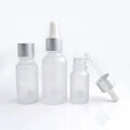 Frosted Glass Oil Bottle 30ml Frosted Essential Oil Glass Bottle With Silver Dropper and Cap