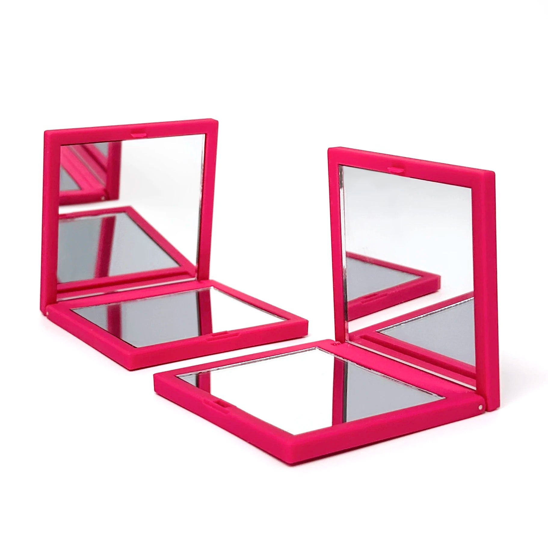 OEM Customized Double Sided Makeup Mirror Hot Sale Square Magnifying Hand Mirror Small MOQ