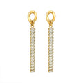 Good Quality Factory Directly Zircon Gold Classic Charm Hoop Stud Earrings Gold Plated Jewelry Earrings