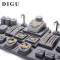 Digu Luxury Jewelry Display Stand Props Set Ring Holder Necklace Bracelet Shelf Window Jewelry Display showcase