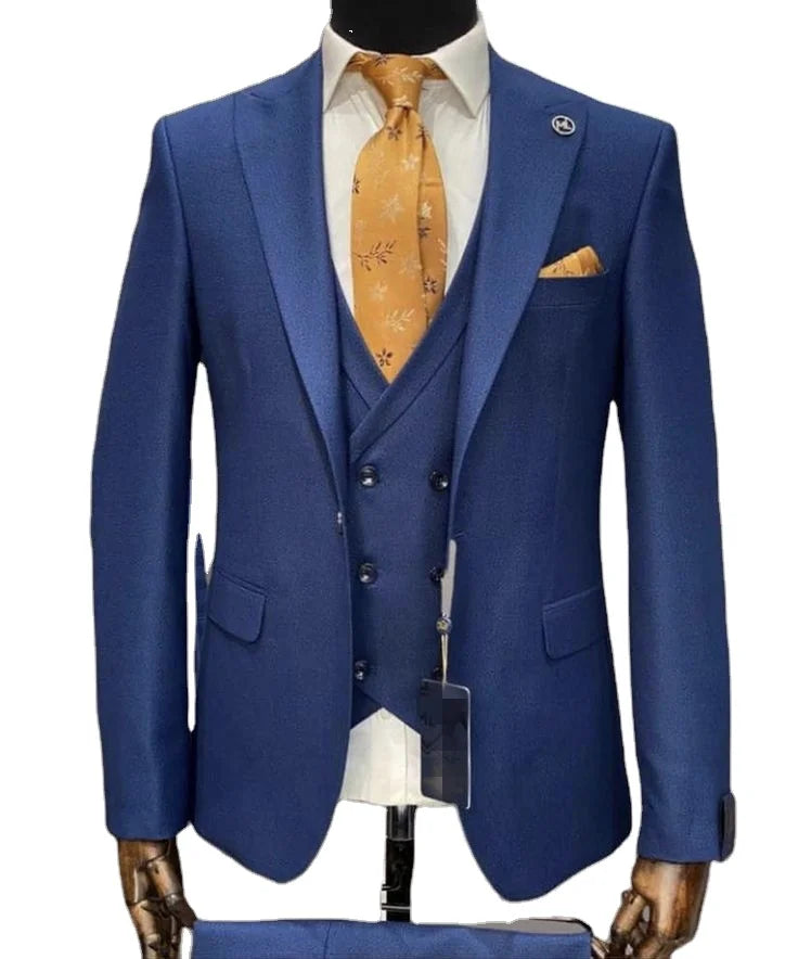 Autumn Formal 2025 New Design Black Wedding Men Suits Groom Tuxedo Business Prom Party Blazer Coat Three Pieces Suits for Men