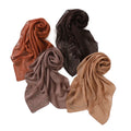 High Quality 90*90CM Plain Chiffon Square Scarves Head Hijabs Muslim Women Luxury Rhinestone Leaf Pattern Diamond Square Hijabs