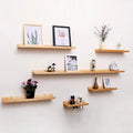 Home Living Room Floating Wood Wall Mount Shelf Hanging Rack Modern Extendable Hanging Rack Wall Mounted