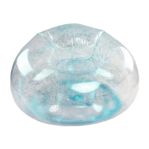 High-quality Modern Portable PVC Transparent Inflatable Sofa Outdoor Round Stool Foldable Customizable Color & Size