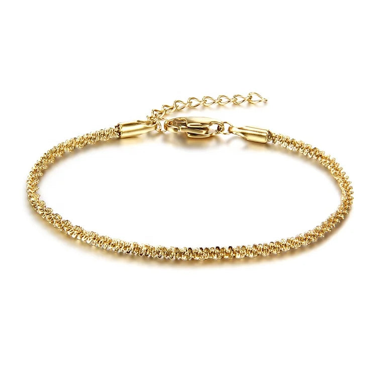 New Arrival Delicate Jewelry  Gold Plated Cauliflower Chain Link Bracelet Fancy Chain Bracelet for Girls