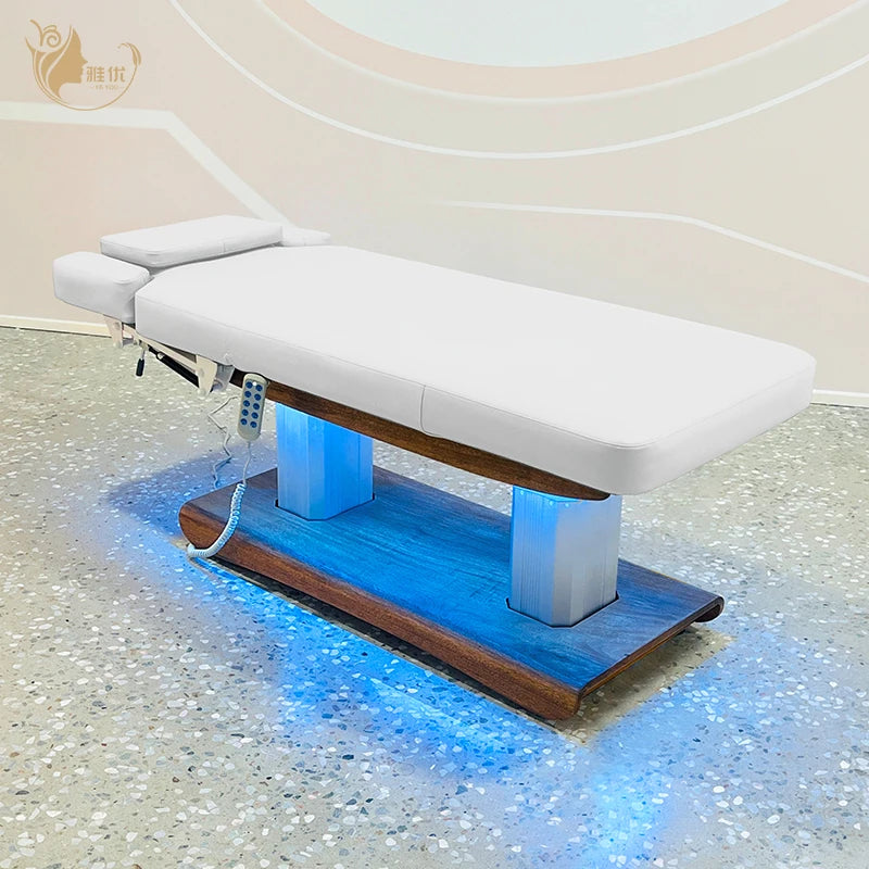 High End Full Tilt Function Electric Beauty Bed for Salon with Heating Massage Therapy