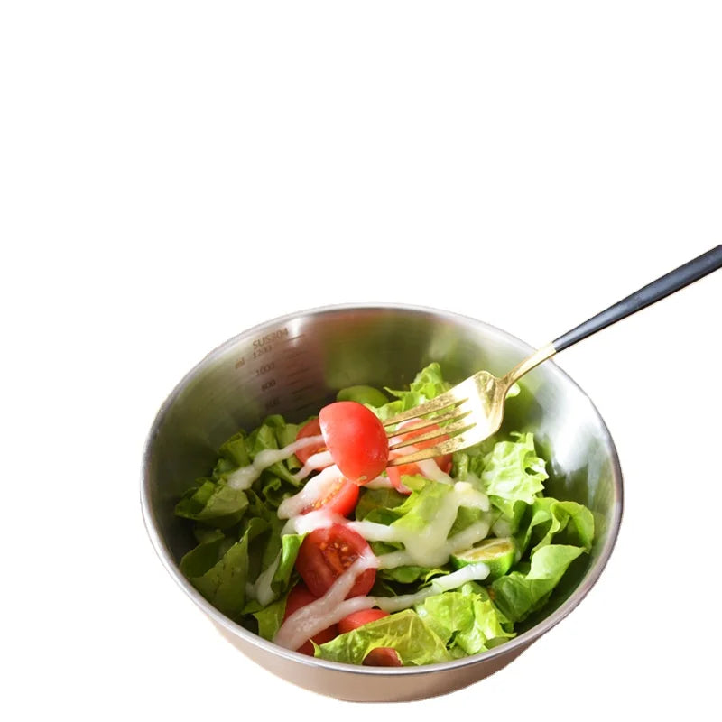 N0578 Eco-Friendly Plant Pattern Stainless Steel Dinner Plate for Home & Camping Use