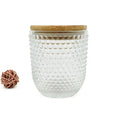 LKO20 Factory Made 7oz clear Polka Dot Glass Candle Holders Can Be Used for Candle Making