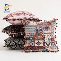Innermor Black&white Geometric Floral Heated Portable Autumn Winter Pillow Case Jacquard Nordic South Africa Ethnic Bedroom