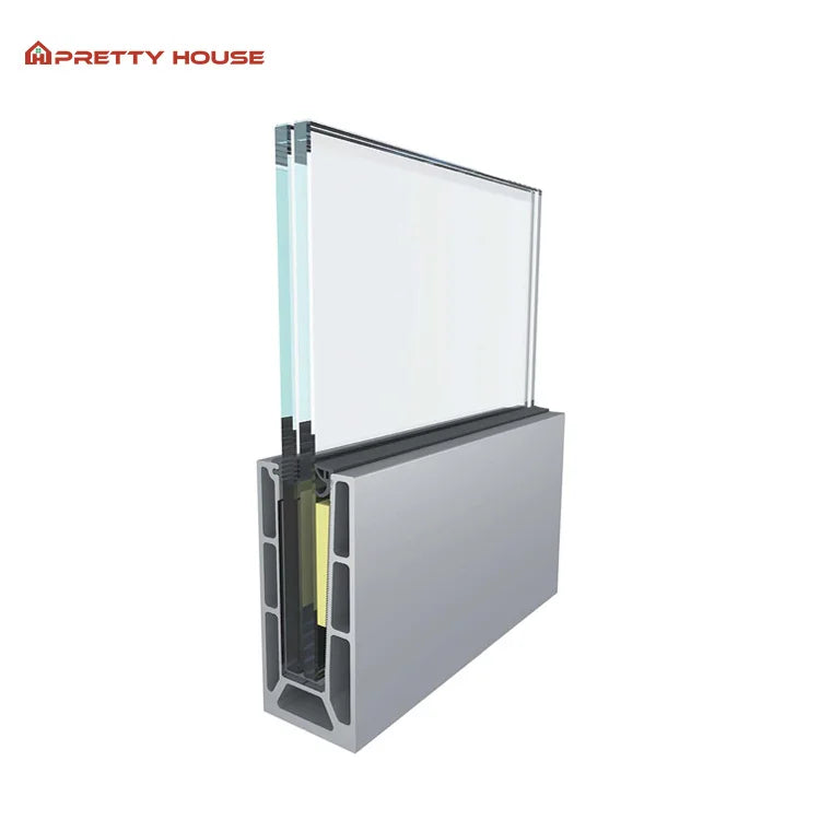 Tempered Glass U Channel Railing Frameless Balcony Balustrades Handrail
