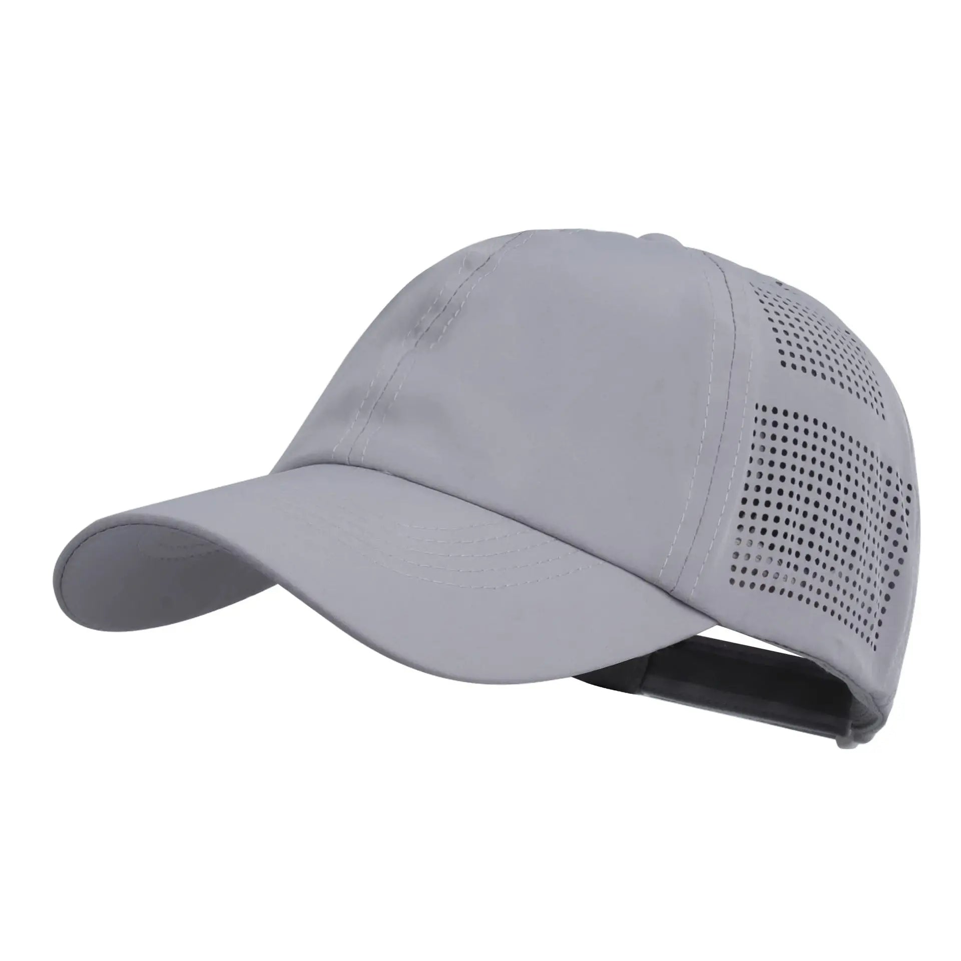 Macaron Colors Quick-Drying Baseball Cap with Side Mesh Cutouts Breathable Sports Hat for Tennis Puff Printing Method