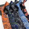 Classic Paisley Necktie for Men New Business Style Floral Jacquard Pattern Made of Polyester Silk