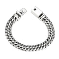 S925 Hiphop Manly Strong Powerful Style New Vintage  Whip Pattern Retro Thai 925 Sterling Silver Link Chain Bracelet for Men
