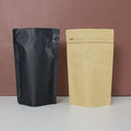 Custom Food Grade Packaging for Bean Powder Tea and Coffee Kraft Paper Stand-up Bag with Zipper for Sugar and Pet Food Storage