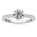 S925 Silver Wedding Ring Moissanite Engagement Diamond Ring Fades Women's Jewelry