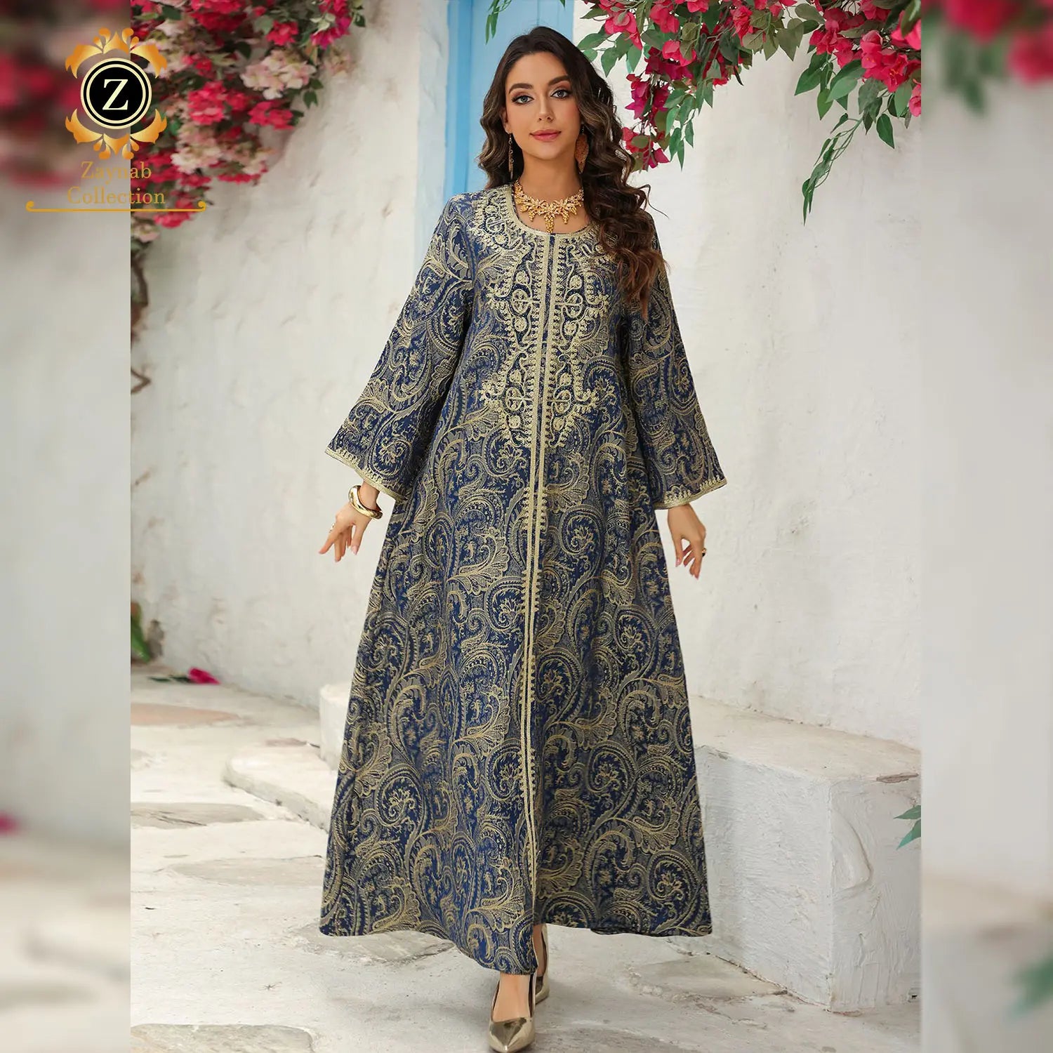 Zaynab Jalabiya Latest Abaya Design Manufacturers Women Velvet Beaded Jalabiya Abaya Women Muslim Dress