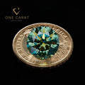 GRA Certified Round Cut Loose Lab Grown Diamond Moissanite VVS Green Color Synthetic Gemstone
